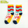 Autumn Winter Cute Flamingo Fashion Brand Cotton Socks