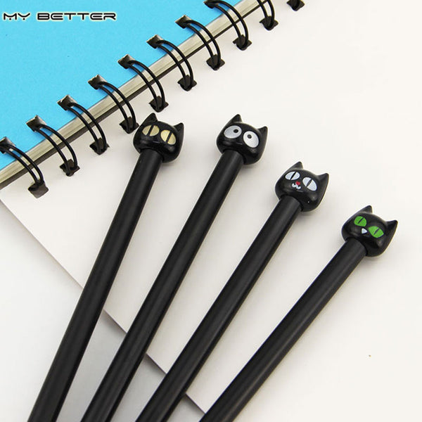 Cute Kawaii Black Cat Gel Pen Kawaii